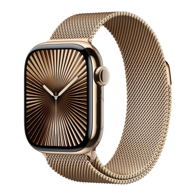 Apple Watch S10 46mm titane + bracelet milanais
